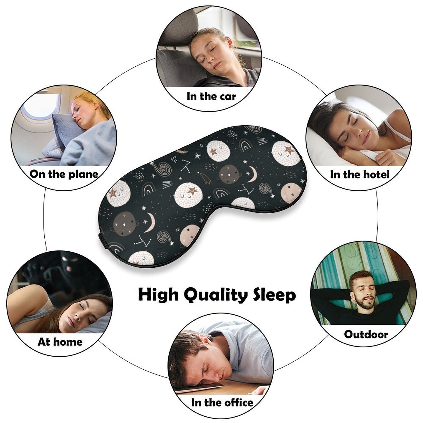 Moons and Planets Sleep Mask InterestPrint