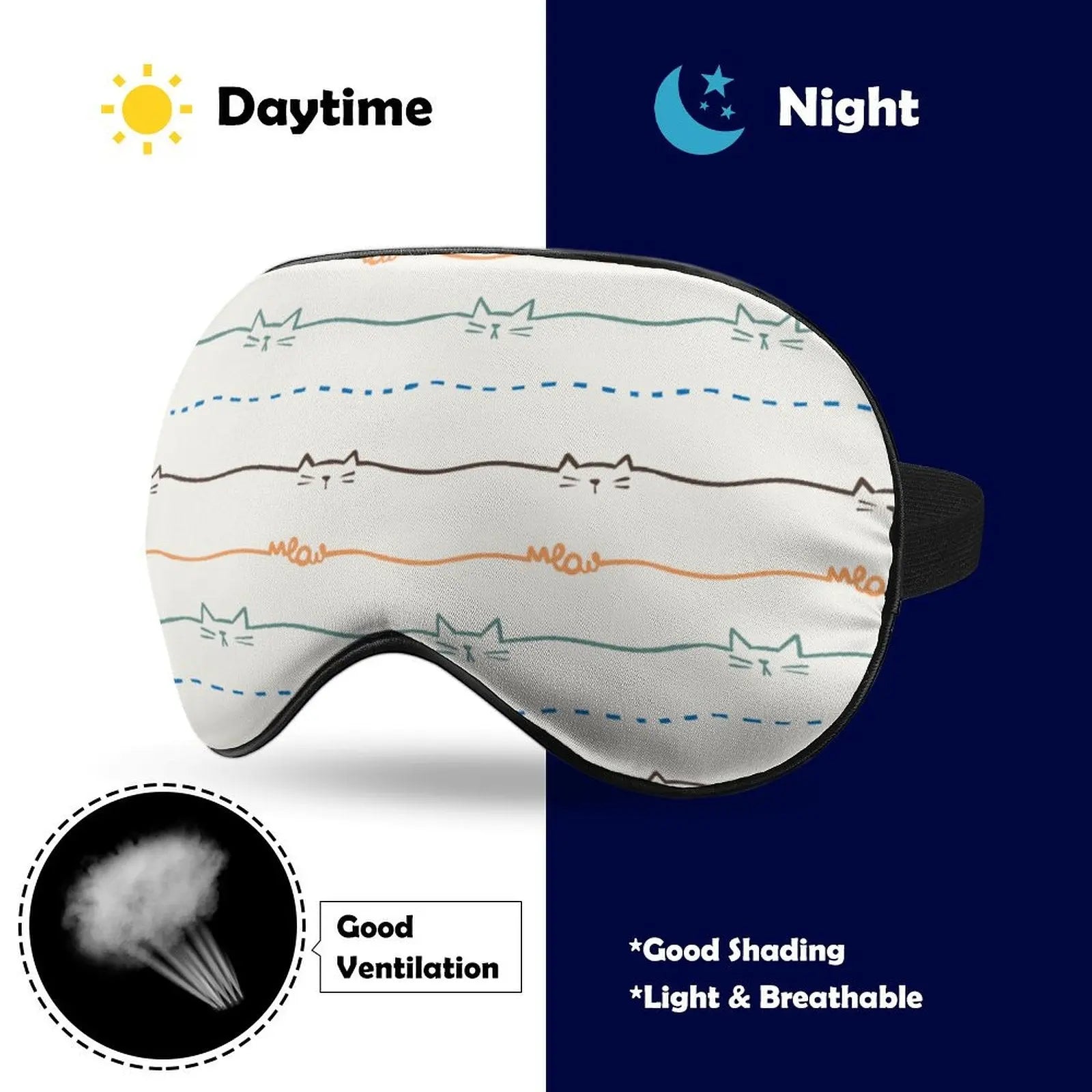 Kitty Stripes Sleeping Mask - Sleeping Cutie
