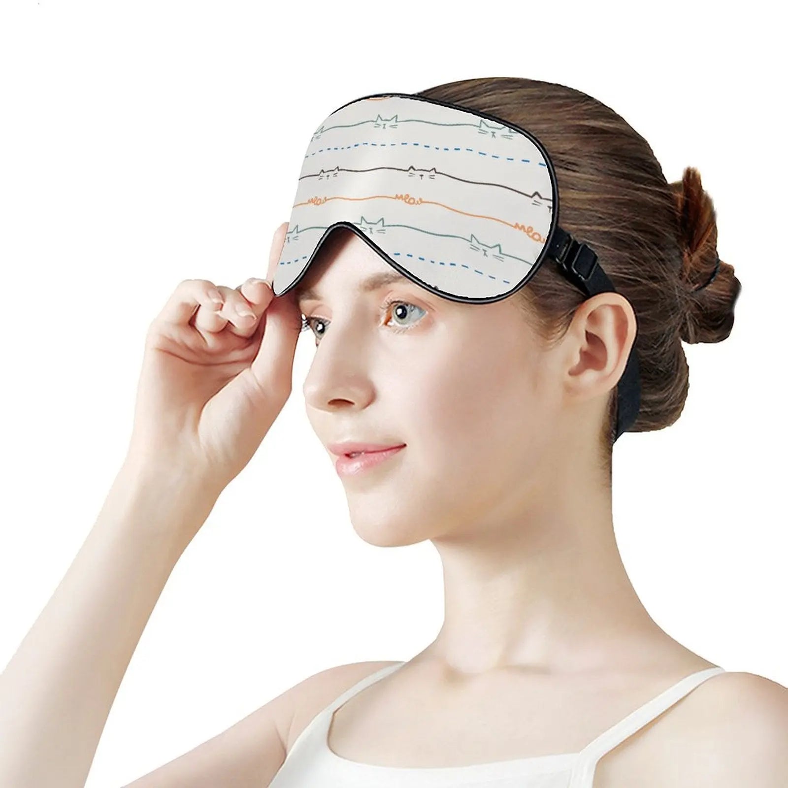 Kitty Stripes Sleeping Mask - Sleeping Cutie