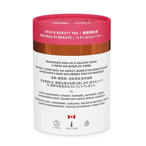 Skin and Beauty Luxury herbal tea - 12ct Canister DC-Tega Tea