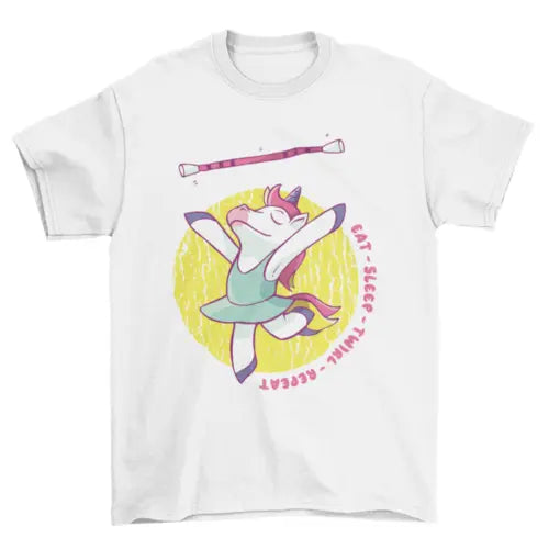 Eat Sleep Twirl T-Shirt Turquoise Theseus