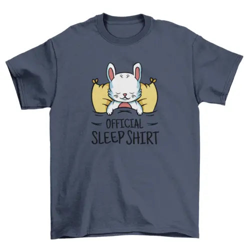 Official Sleep Shirt Rabbit T-Shirt Design Turquoise Theseus