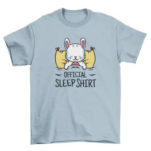 Official Sleep Shirt Rabbit T-Shirt Design Turquoise Theseus