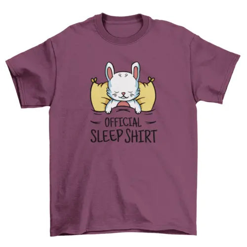Official Sleep Shirt Rabbit T-Shirt Design Turquoise Theseus