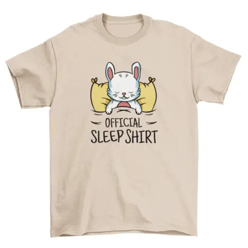 Official Sleep Shirt Rabbit T-Shirt Design Turquoise Theseus