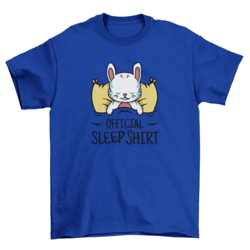 Official Sleep Shirt Rabbit T-Shirt Design Turquoise Theseus