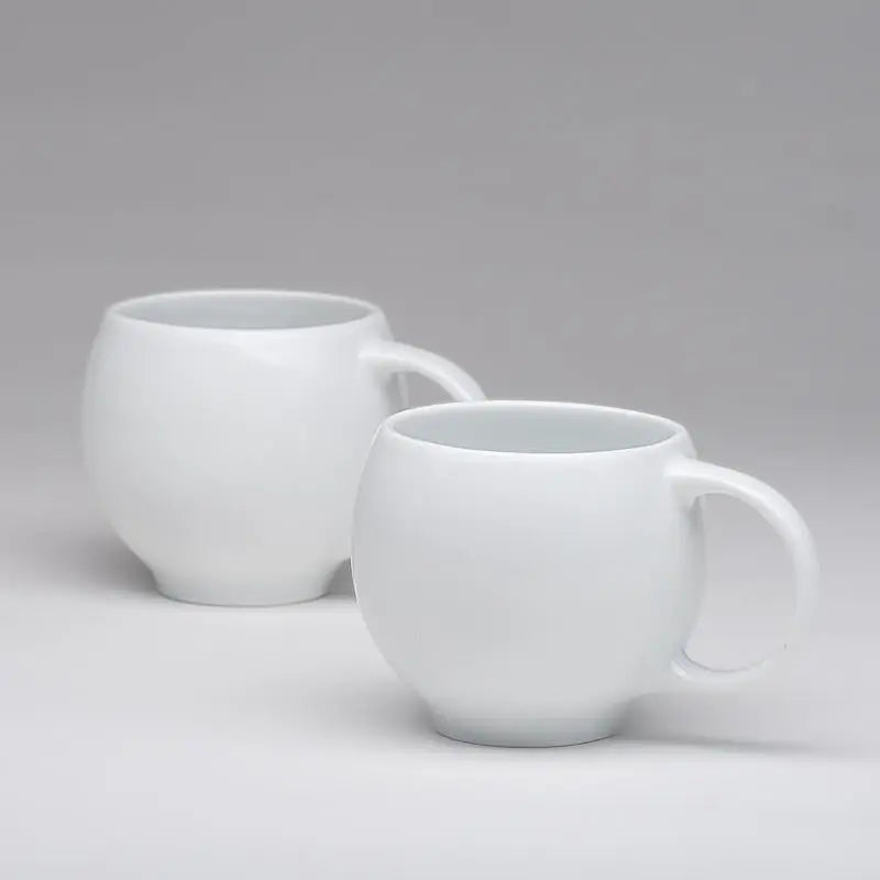 EVA 3-piece teaset - White porcelain Tan Crius